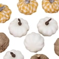 thumbnail image 4 of 12 piezas de cabazas artificiales mixtas cabazas de para decoración Acción de Gracias de boda del o Arpillera Bnca Colcomx Calabaza de simulación, 4 of 4