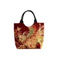 thumbnail image 3 of Bolsa de mensajero de hombro grandes con asa superior de lona bordada de pavo real para mujer a la moda Tmvgtek Para Estrenar, 3 of 8