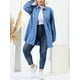 thumbnail image 2 of Plus Size Chambray Shirts for Women Button Down Denim Shirts Tops Blue 3X, 2 of 7