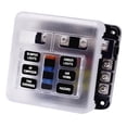 thumbnail image 2 of Fuse Box with Negative Bus  Blade Fuses Holder Block 6 Way with  Indicator for Boat Van Car Truck, 2 of 7