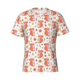 thumbnail image 3 of Naloa Squirrel And Maple Leaf Men's T-Shirt Sport T-shirt Men's Basic Tee Casual Men's Shirt, Round Neck, Short Sleeves - 3X-Large, 3 of 5