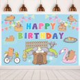 thumbnail image 4 of Capybara Party Background Happy Birthday Background Cartoon Capybara Birthday Party Supplies, Capybara Birthday Decoration Vinyl Capybara Background Cute Capybara Photo Background, 4 of 5