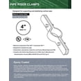 thumbnail image 6 of 4 in. Riser Clamp in Galvanized Steel 4" (2 Pack), 6 of 7