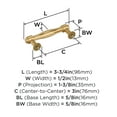 thumbnail image 5 of Amerock Enlivity 3 inch (76mm) Center-to-Center Champagne Bronze Cabinet Pull, 5 of 6
