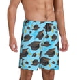 thumbnail image 2 of Tideii Graduation Hats1 Print Men's Short Pajama Pants, Elastic Pocket Summer Pajama Pants Sleepwear, Lounge Pants-Small, 2 of 6