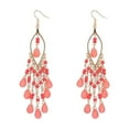 thumbnail image 4 of Guardurnaity Pendientes bohemios para mujer, gotas elegantes y de moda, cuentas coloridas, pendientes colgantes, rojo sandía Type2 NO2, 4 of 6