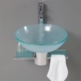thumbnail image 4 of Fresca Cristallino Modern Glass Bathroom Vanity w/ Frosted Vessel Sink, 4 of 12