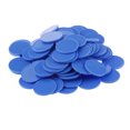 thumbnail image 4 of Paquete de 100 fichas de póquer de plástico para bingo, accesorio de juego de , 25 x 2 mm, plateado Azul Sunnimix fichas de póquer, 4 of 4