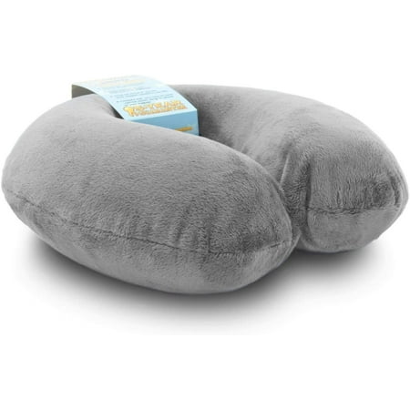 Crafty World Airplane Neck Pillow for Traveling - Memory Foam, Adjustable Travel Pillows for Sleeping - Soft Head Rest w/ Neck Support - Comfort Master for Flight, Car Seat & Chair Dar