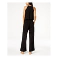 thumbnail image 2 of INC Womens Black Floral Sleeveless Halter Wide Leg Jumpsuit Size: L, 2 of 4