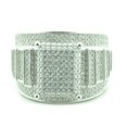 thumbnail image 4 of Serene Collection Ladies Wedding Ring Extra Wide 3 in 1 Style Pave Set Sterling Silver and CZ, 4 of 5