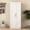 White, variant on 39.37" Wide, Rustic Oak Color - 1 Drawer for Storage - Bedroom Cabinet - Easy to Assemble