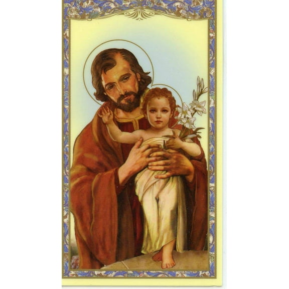 Novena Prayer to St. Joseph holy card - laminated - Pack of 25