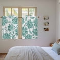 thumbnail image 4 of Turquoise Paisley Floral Tier Curtains, Boho Vintage Ethnic Flowers Light Filtering Kitchen Curtains, 2Pcs Rod Pocket Half Window Treatments Panels for Sink Cafe Cabinet Basement 27.5x45 Inches, 4 of 9
