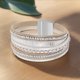 thumbnail image 1 of Pulsera bohemia multicapa, pulsera de estilo étnico, elegante brazalete de cuero para mujer, 1 of 6