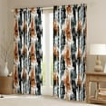 thumbnail image 2 of Manfei Abstract Geometric Curtains Pack of 2 (42x84 Each), Black Brown Watercolor Curtains Blackout, Modern Stripe Omnre Bedroom Curtains, Curtains and Drapes Home Decor, 2 of 6