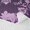 thumbnail image 5 of Homewish Boho Skull Skeleton Twin Quilt Set,Vintage Damask Twin Coverlet Set,Purple,Halloween Duvet,2 Pieces, 5 of 7