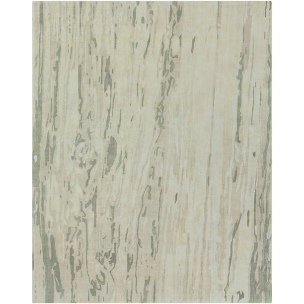 8' x 10' Contemporary Style Olive Green and Gray Rectangular Area Throw