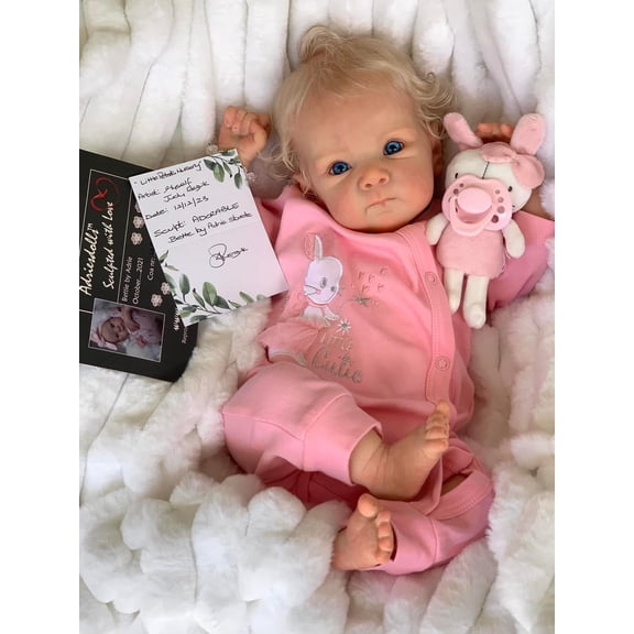 Reborn Baby Dolls - Lifelike 18 inch Real Life Realistic-Newborn Full Body Vinyl Adorable Baby Girl with Toy Accessories Gift Set for Kids Age 3