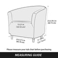 thumbnail image 6 of LKJYER Stretch Tub Chair Covers, 1-Piece Club Chair Slipcover Soft Jacquard Barrel Chair Cover Armchair Slipcovers Furniture Protector for Living Room, 6 of 7