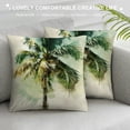 thumbnail image 3 of JRXY Short Plush Pillowcase, Palm Leaves with Lush Branches and Leaves, Tropical Jungle Palm Leaves with Charming Colors, 1 Piece White, 3 of 5