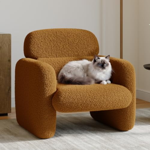Modern Boucle Upholstered Accent Chair