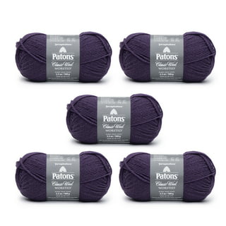 CLARET - Patons Classic Wool Worsted Yarn Medium Weight (4). 100% wool yarn.  3.5oz, 194 yards (100g