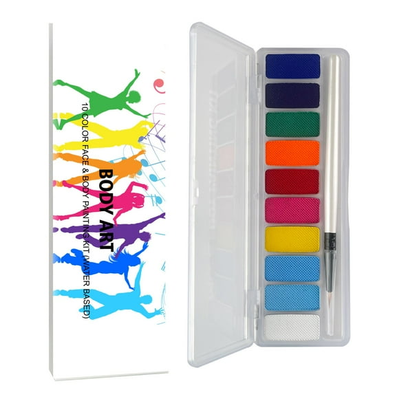 Water Activated Eyeliner Glow Face Body Paint Makeup Glow In The Dark Water Based Face Paint For Halloween Party Makeup,White Eye Shadow Plate