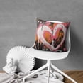 thumbnail image 5 of Valentine's Day Pink Black Heart Throw Pillow Covers 20"x20", Set Of 2, Linen Study Sofa Cushion Cover Indoor Living Room Home Decor, 5 of 7