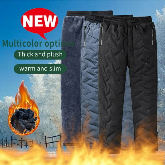 QLEICOM Pants for Women,Women's Pants,Women Water Resistant Lined Pants with Elastic Ankle Cuff To Seal Out Cold and Moisture for Winter Plus Size Thermal Pants Maximum Warmth