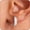 silver baguette cz, variant on Hoop Earrings for Men | 14K Gold Plated Cartilage Huggie Earrings, Hypoallergenic Lightweight CZ Inlaid for Sensitive Ears