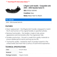 thumbnail image 2 of Liftgate Latch Handle - Compatible with 2005 - 2006 Hyundai Santa Fe, 2 of 2