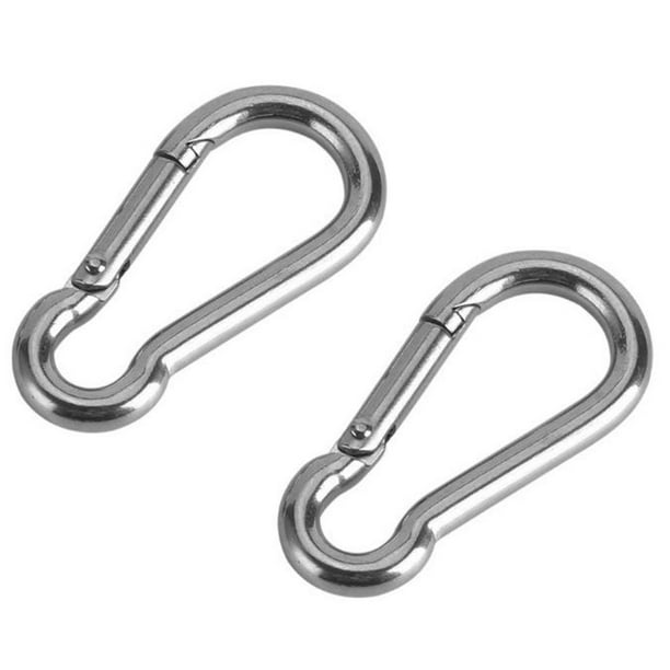 Cadena De Seguridad Para Remolque - 7 Mm Grado 80, 60 Cm De Largo Con Ganchos De Acero Inoxidable A Presión