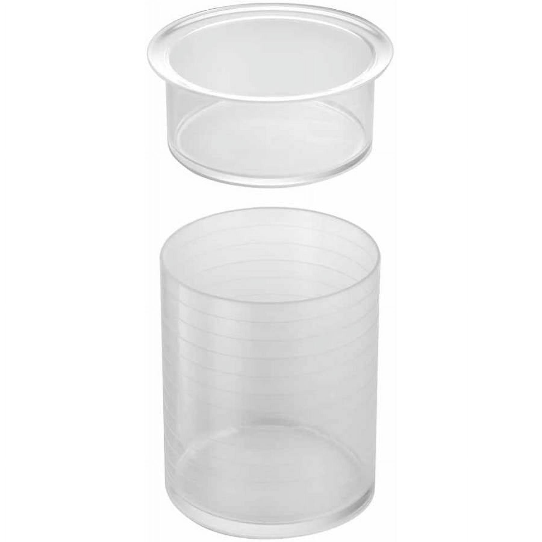 iDesign Hair Tool Organizer Canister for Headbands, Hair Ties and More, The Clarity Collection 6 x 6 x 7 , Clear Accessory Holder