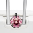 thumbnail image 3 of Pink Monkey Gorilla 2pcs PU Leather Round Bag Tags Suitcase Handbag Tags with Privacy Cover and Name ID Tag for Travel Luggage, Handbags, Backpacks, School Bags, 3 of 6