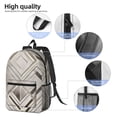 thumbnail image 5 of 17in Backpack With Pocket Adjustable Shoulder Strap Large Capacity Zipper Opening And Closing Double Pull Head Zipper For Work Travel Sports Lightslategray Geometric Lines_1, 5 of 8