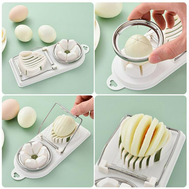 Egg Slicer for Hard Boiled Eggs - Multipurpose Boiled Egg Slicers Cutter,  Stainl
