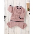 thumbnail image 4 of Qiylii Infant Baby Unisex Knitted Romper, Long Sleeve Color-Contrast Round Neck Knitted Long Jumpsuit for Girls Boys,0-18M, 4 of 9