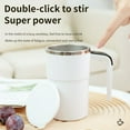 thumbnail image 4 of 2026 New Mug – Self-Stirring Magnetic Coffee Cup with Temp Display (380ml/13oz), Food-Safe Drinking Cups, Easy to Clean, Touch Lcd Display, Noiseless, Coffee lovers' Favorite (White), 4 of 8