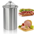 thumbnail image 1 of Stainless Steel Ham Maker Press Cooker for Healthy Homemade Deli Meat With Thermometer - Kitchen Bacon Pressure Cooker Boiler Pot Pan Stove, 1 of 8