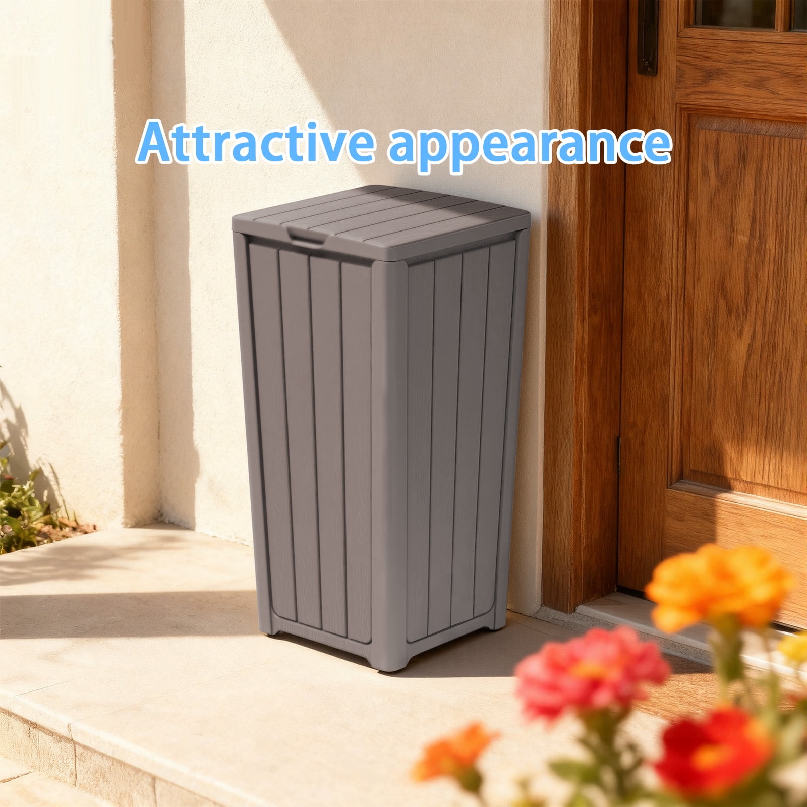 MAYEERTY 85L Trash Bin, Durable Detachable Mobile Garbage Can for Home Office Store