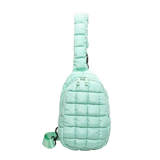 Bolso Hombro Bandolera Acolchada Femenino Color Sólido para Mujer