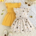 thumbnail image 4 of TAIAOJING Girls Summer Dresses Toddler Baby Outfits Sets Casual Sleeveless Bow Knot Ruffled Hem Two Piece Outfits Sets For To 3-Years Comfort 18-24M, 4 of 9