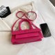 thumbnail image 2 of Bolso de mensajero informal para mujer, bolso de mano de PU de gran capacidad, monederos sólidos (rojo rosa), 2 of 3