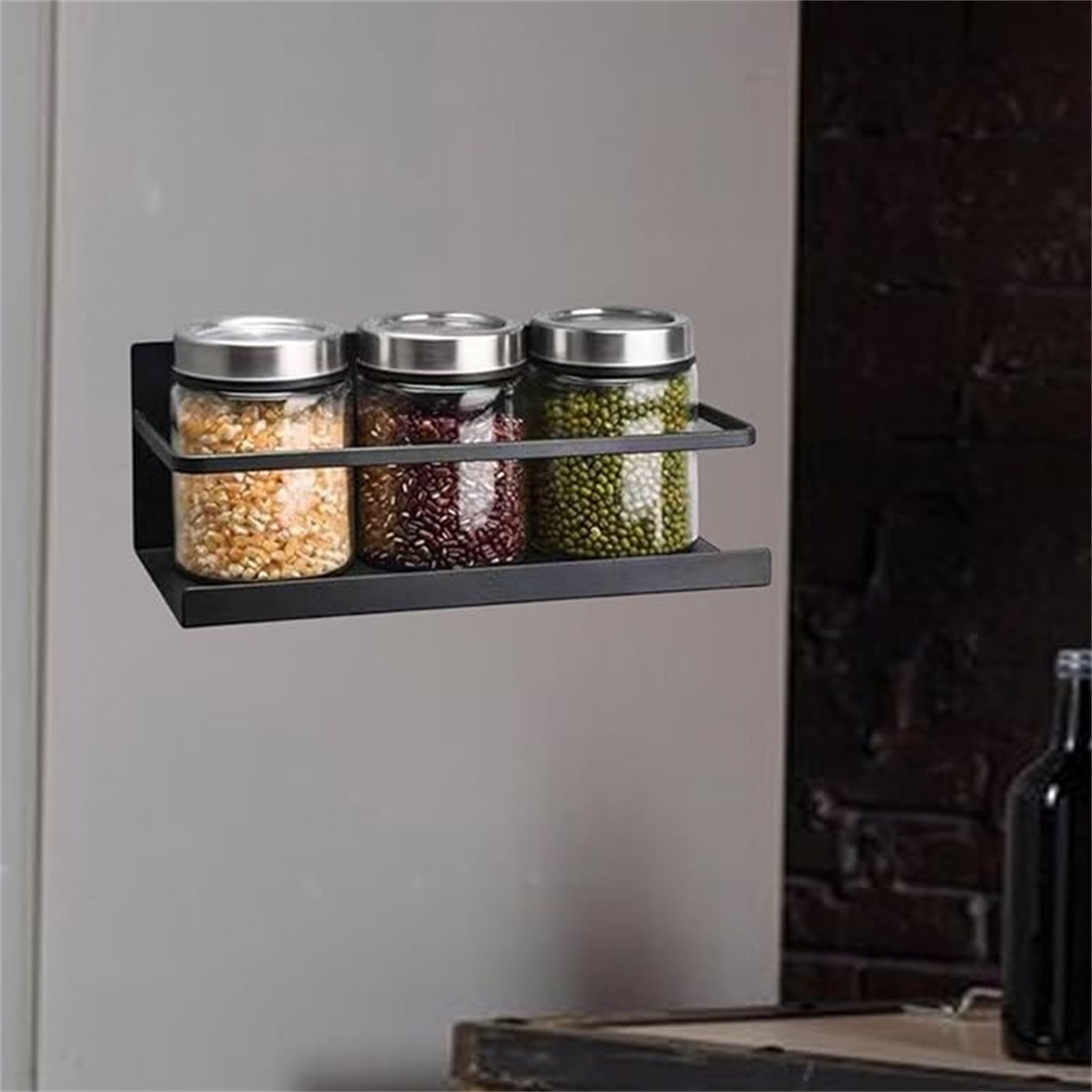 Magnetic Cup Holder, 3-Slot Magnetic Cup Storage Rack Holder,Magnetic Water Bottle Organizer Rack for Fridge, Magnetic Cup Organization Shelf for Workplace, Home, Kitchen