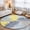 Blue, variant on Green Blue Palm Leaves Washable Area Rug 3 x 5 ft Summer Botanical Vintage Tropical Leaf Rustic Soft Non Slip Rugs Stain Repellent Indoor Felt Carpet for Living Dining Room Bedroom Home Office
