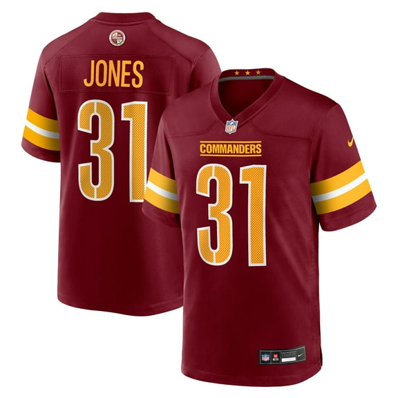 Men's Nike Jonathan Jones Burgundy Washington Commanders Team Game Jersey