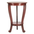 Safavieh American Homes Mary Pedestal End Table - Distressed Grey Finish, Solid Pine, 18.1x18.1x20.4 Inches