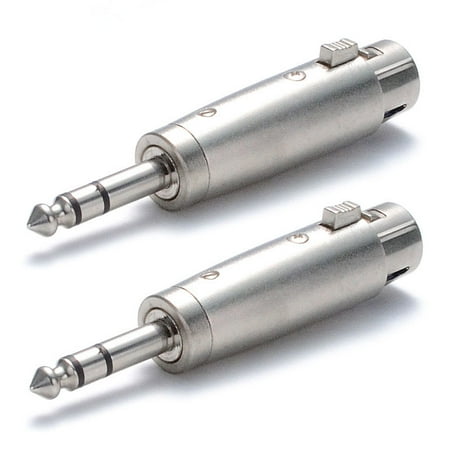 Seismic Audio 2 Pack XLR Female to Stereo TRS 1/4" Male Cable Adapter - SAPT18-2Pack