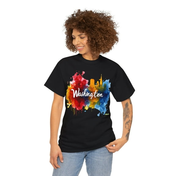 Unisex Heavy Cotton TShirt Washington DC 002